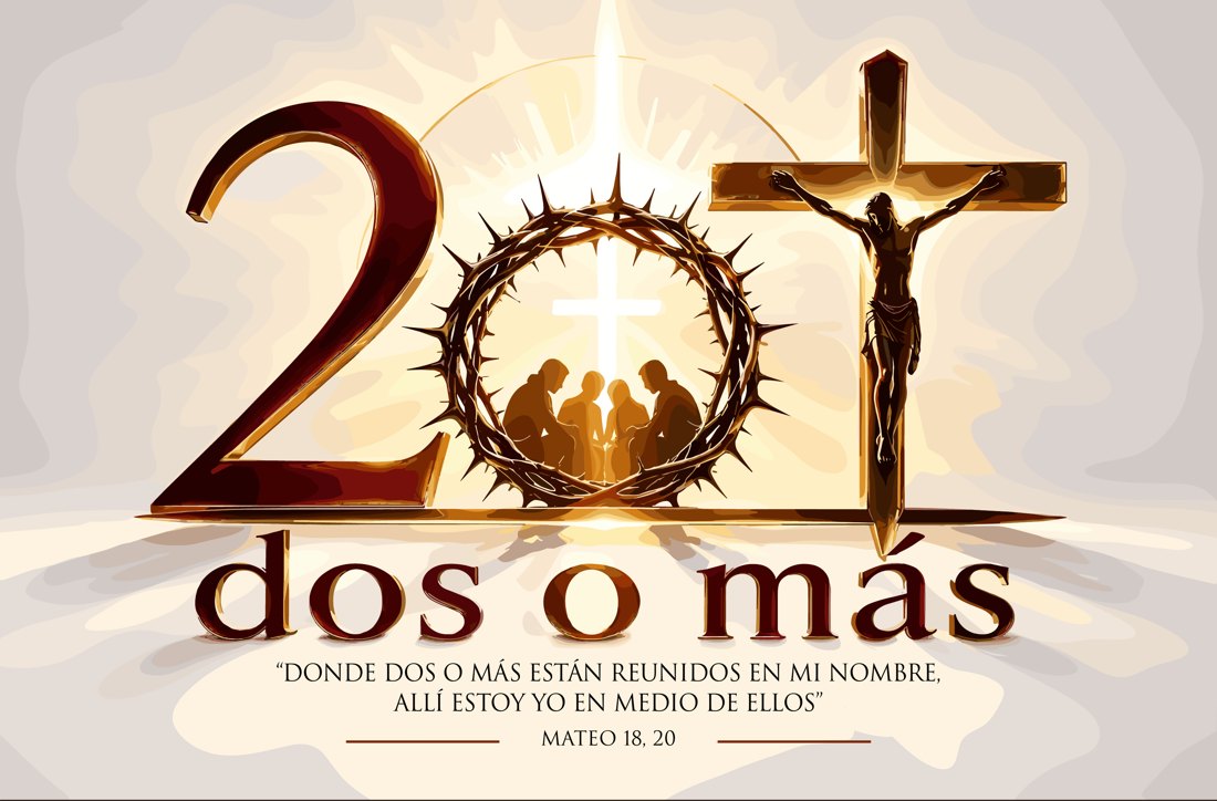 dos o más — donde dos o más estén juntos en mi nombre, yo estaré en medio de ellos