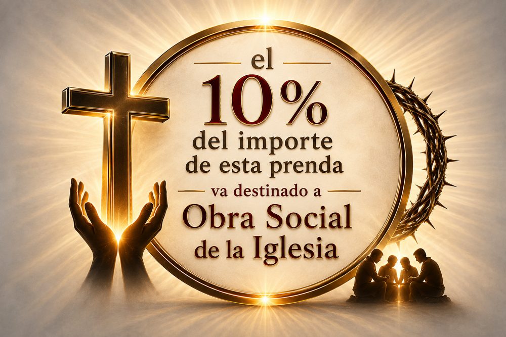 El 10% del importe de esta prenda va destinado a Obra Social de la Iglesia